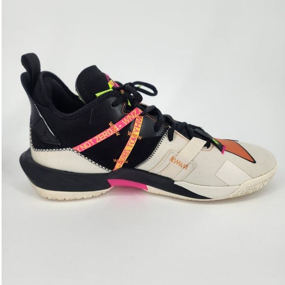 Jordan Why Not Zer0.4 Basketball Shoe Pale Ivory Alpha Orange Volt Black 10.5 main image 12